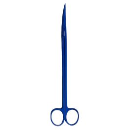 Aquarium Plant Scissors Round (Curved) 25cm<br>Blue