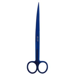 Aquarium Plant Scissors Round (Curved) 16cm<br>Blue