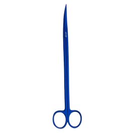 Aquarium Plant Scissors Round (Curved) 20cm<br>Blue